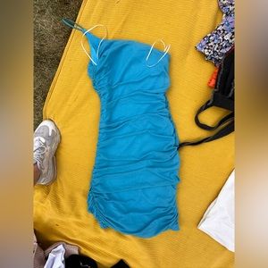 Princess Polly Blue one strap shoulder mini dress